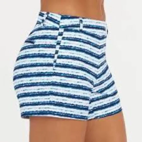 NWT! SPANX sunshine short. Blue painted stripe. Inseam: 4”=S&M. 6”=XL. $68 - Picture 10 of 15